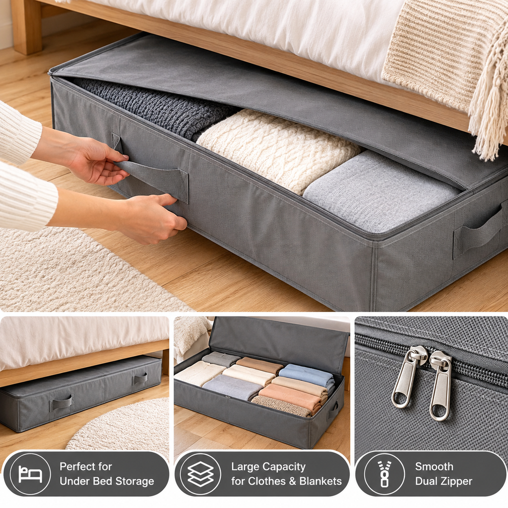 Under-Bed Foldable Storage Organizer