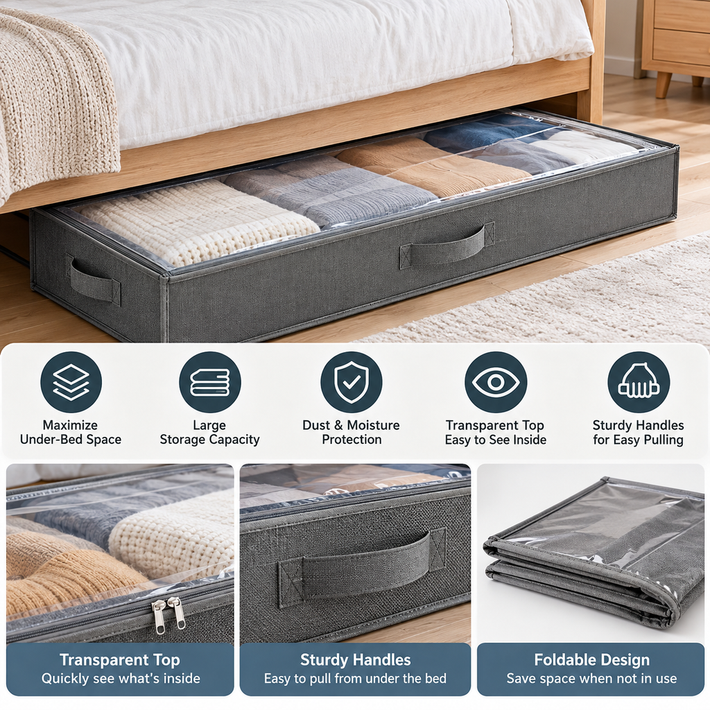 Foldable Storage Box with Window