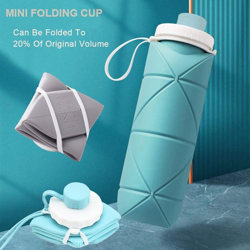 Foldable Silicone Water Bottle 600ml