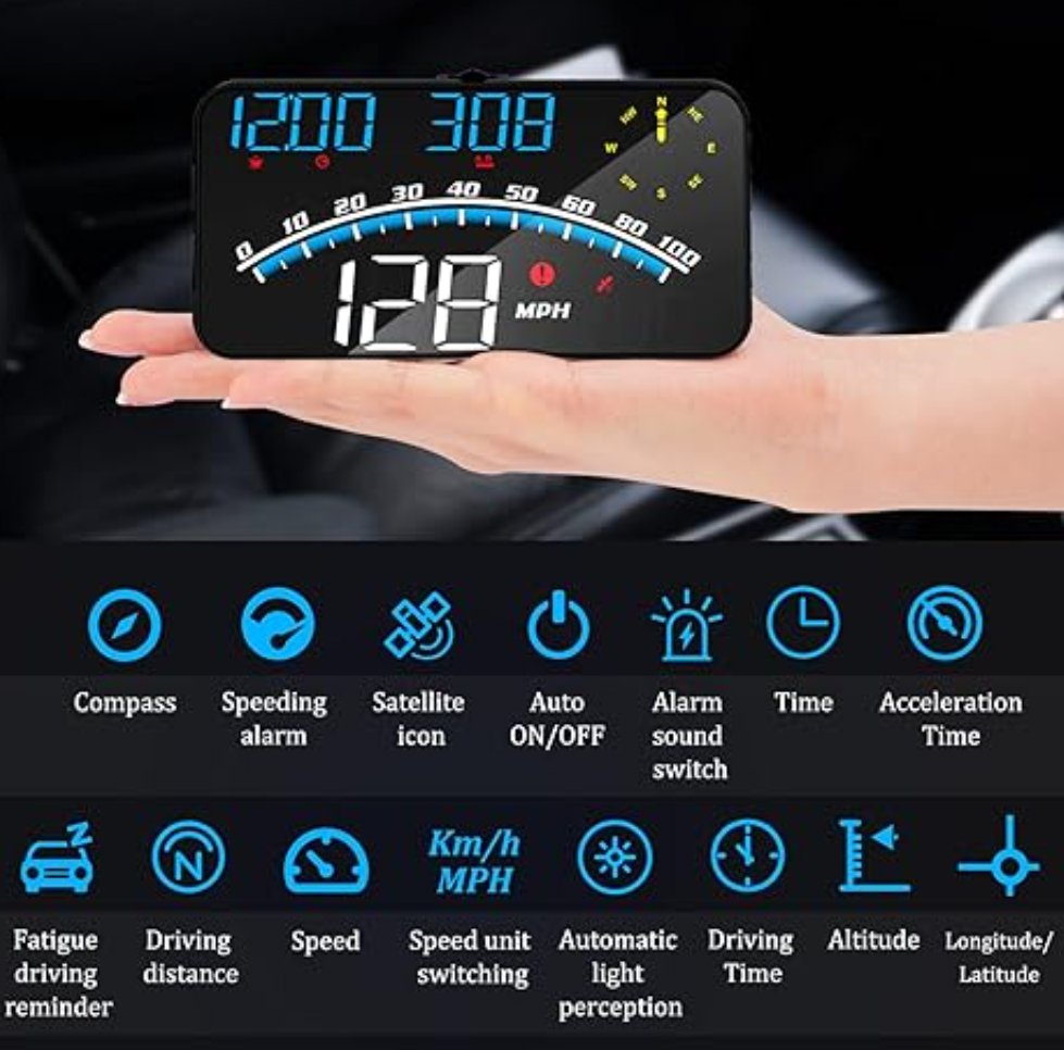 HUD Speed Display for Car