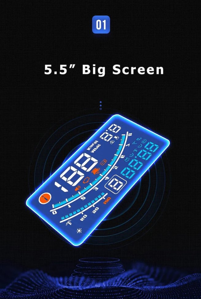 HUD Speed Display for Car