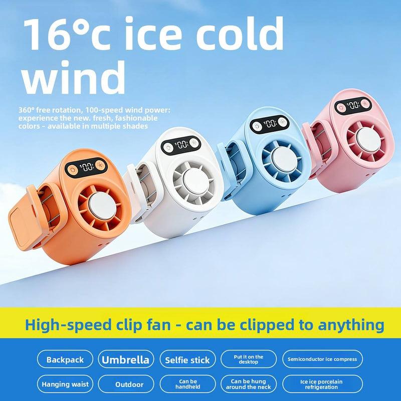 Clip-On Waist Fan with Digital Display